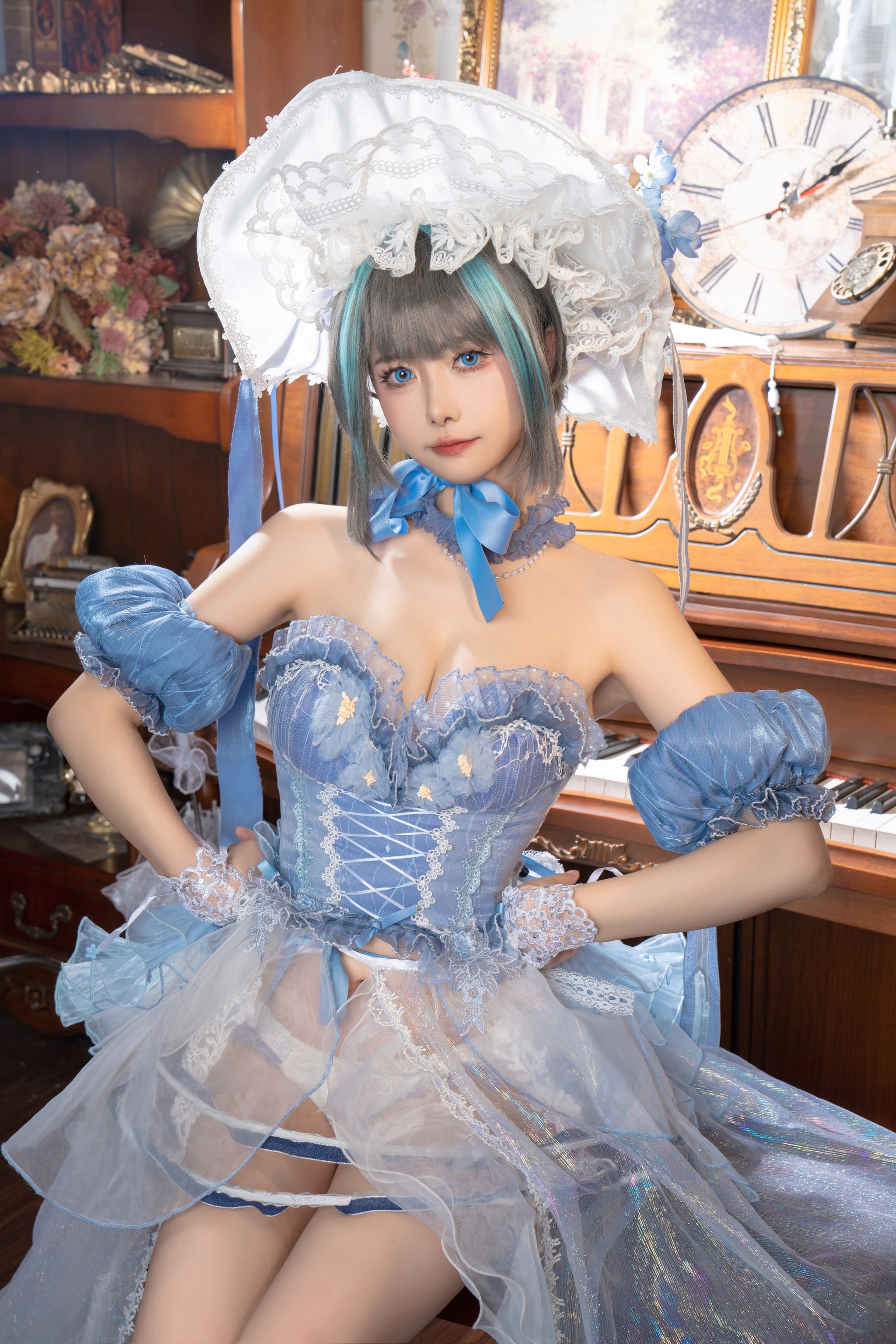 图片[1]-Momoko葵葵 – NO.030 柴郡本 礼服[27P]-XikXak